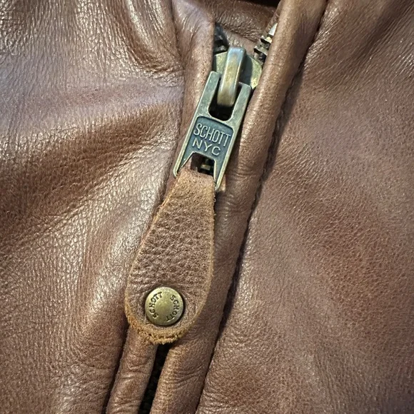 SCHOTT Vintaged Cowhide Café Racer Leather Jacket 654 XL - Picture 6 of 14